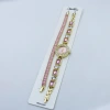 The new cross-border square sugar color diamond women's watch set is fashionable and elegant with a high level of appearance. It is a two-piece quartz bracelet wristwatch set Specification image